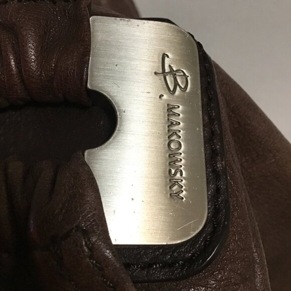B Makowsky Genuine Leather Hobo Bag - Picture 11 of 13
